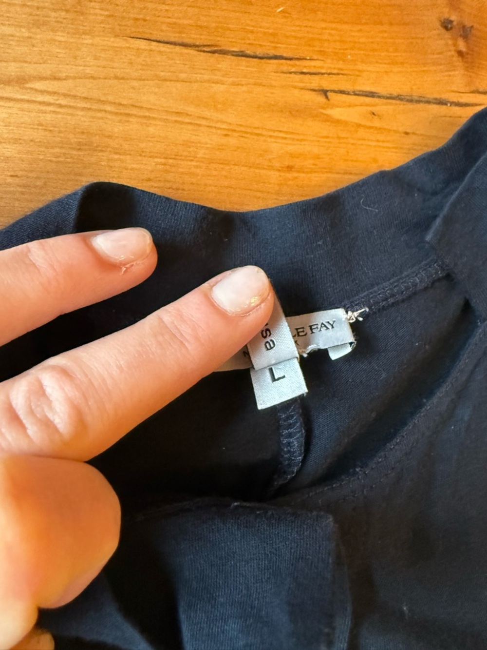 Morgane Le Fay Navy Button-Front Top - Picture 3 of 5